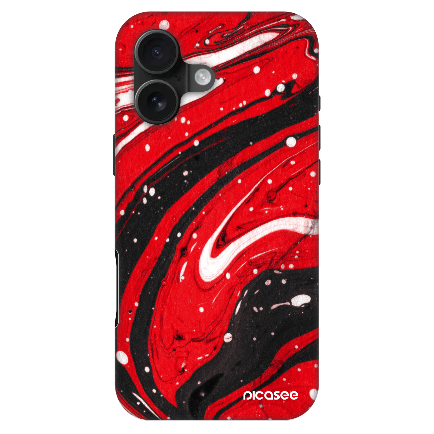 Picasee Fashion Case MagSafe Apple iPhone 16 - Red black