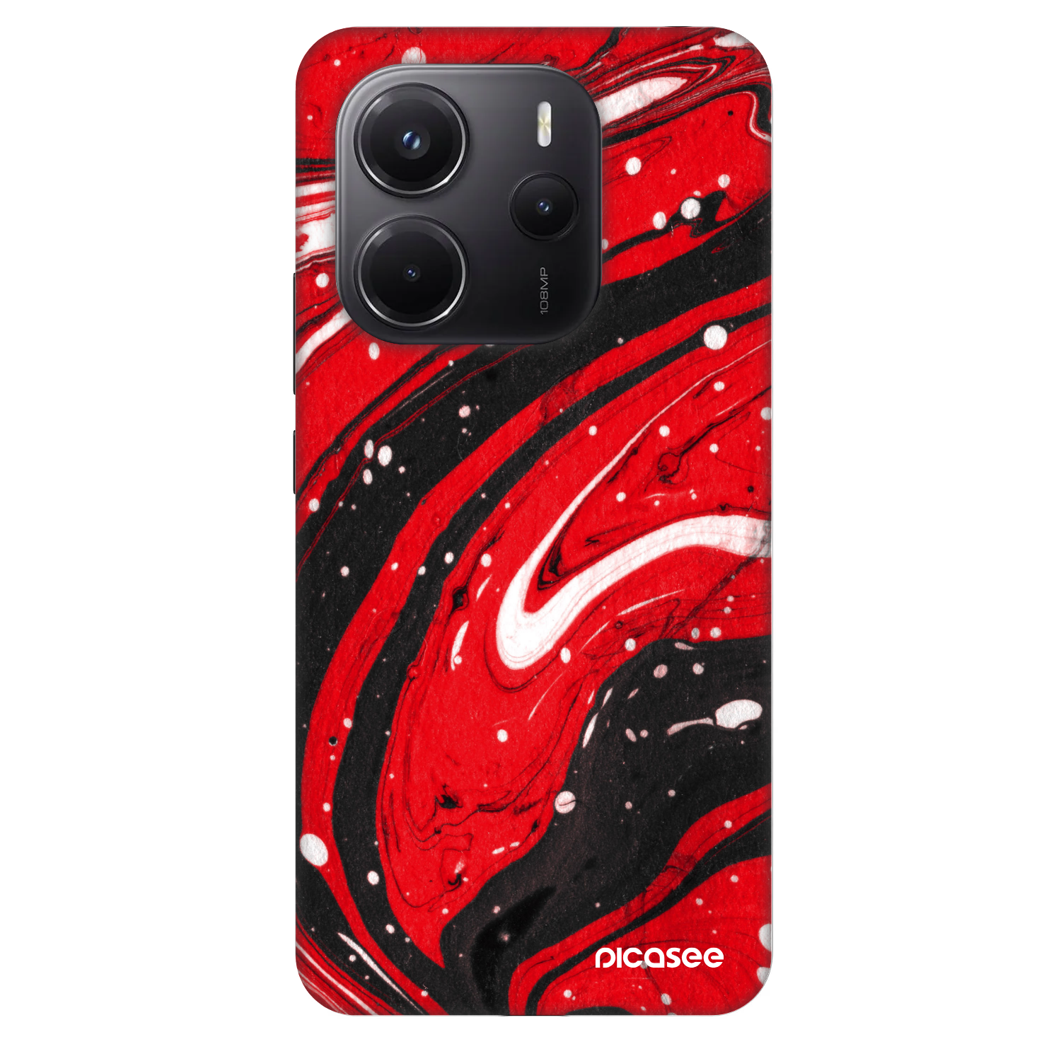 Picasee Fashion Case Xiaomi Redmi Note 14 4G - Red black