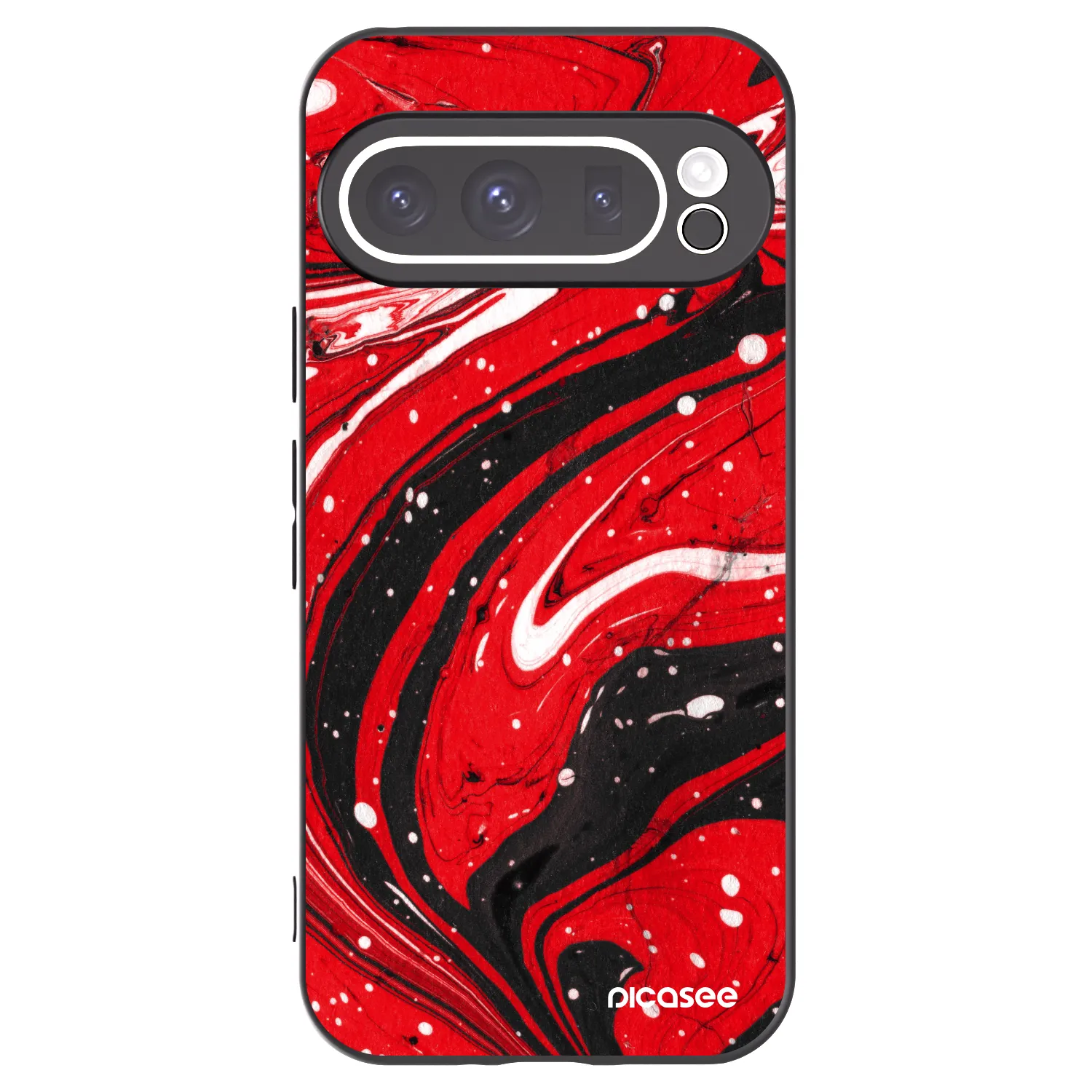 Picasee fekete szilikon tok az alábbi mobiltelefonokra Google Pixel 9 Pro XL - Red black