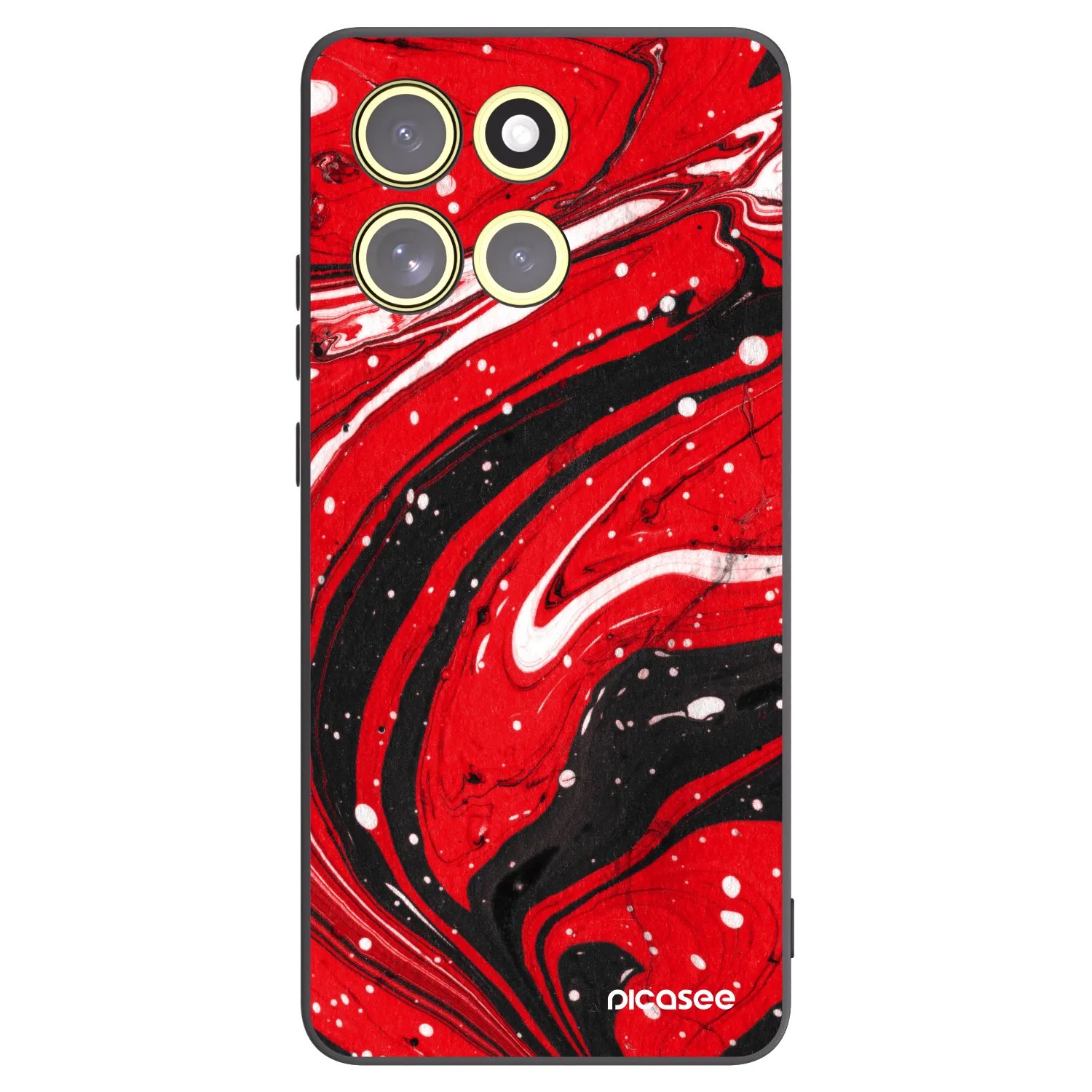 Picasee fekete szilikon tok az alábbi mobiltelefonokra Motorola Moto G86 5G - Red black