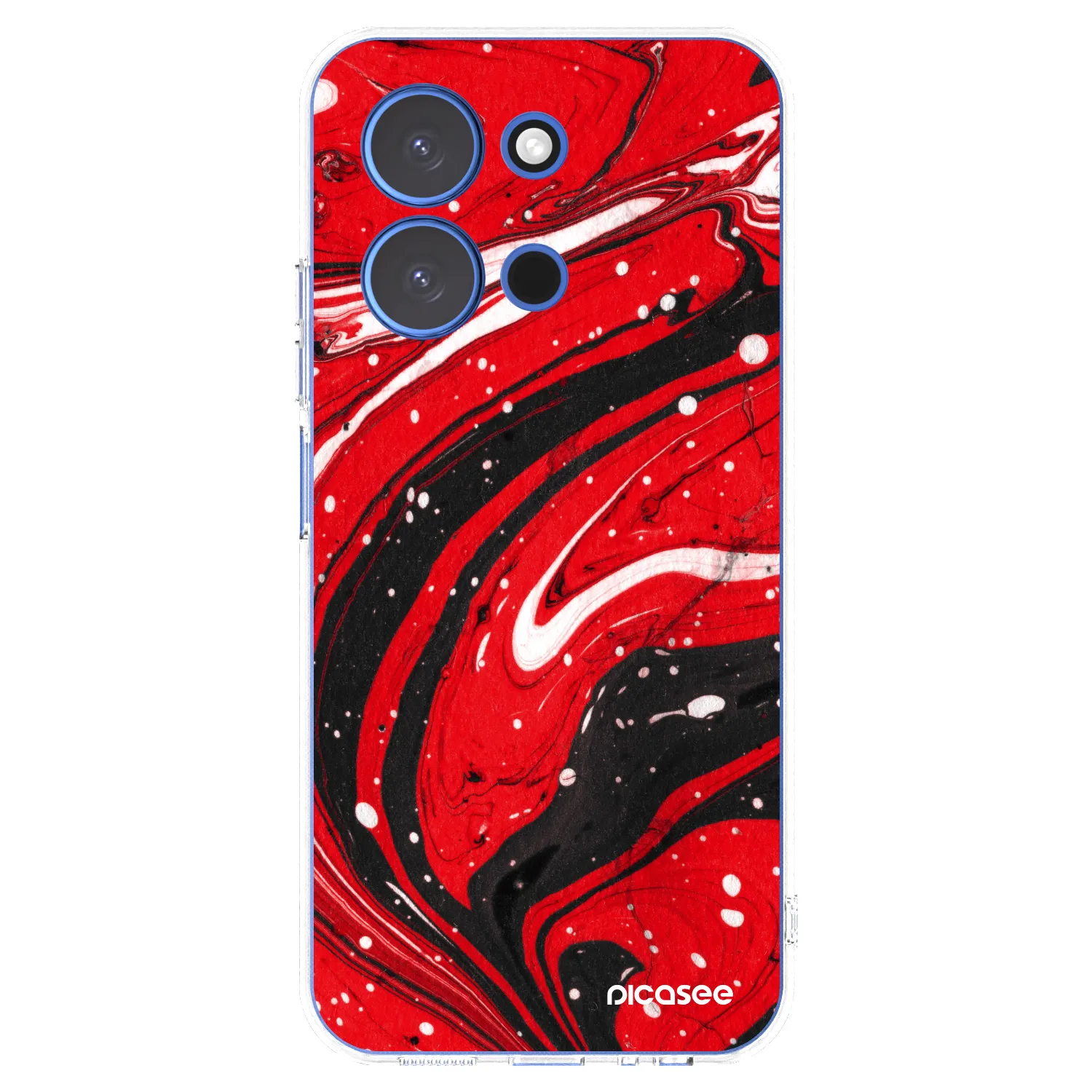 Picasee átlátszó szilikon tok az alábbi mobiltelefonokra Xiaomi Redmi 15C 4G - Red black