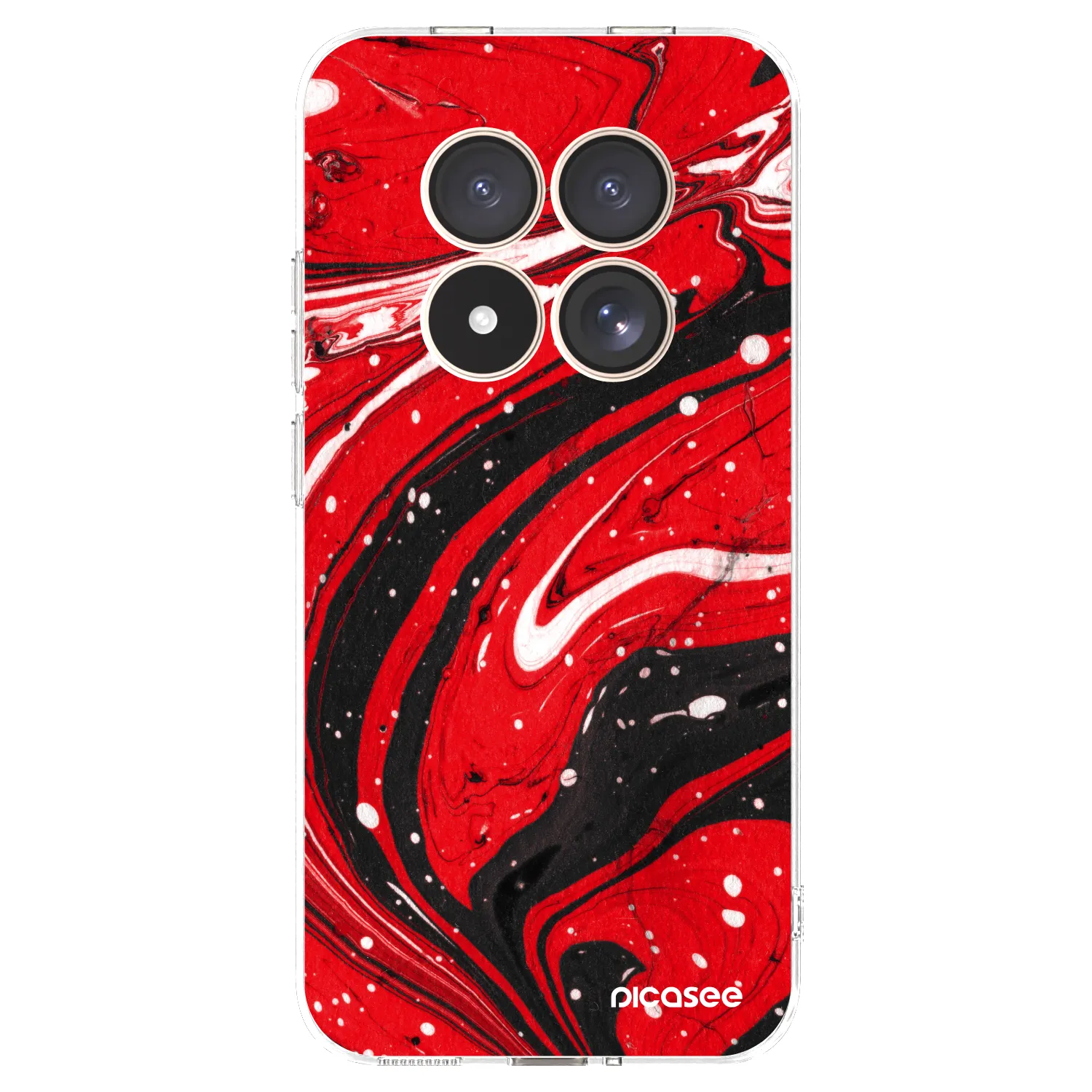 Picasee átlátszó szilikon tok az alábbi mobiltelefonokra Xiaomi Redmi Note 15 Pro 4G - Red black