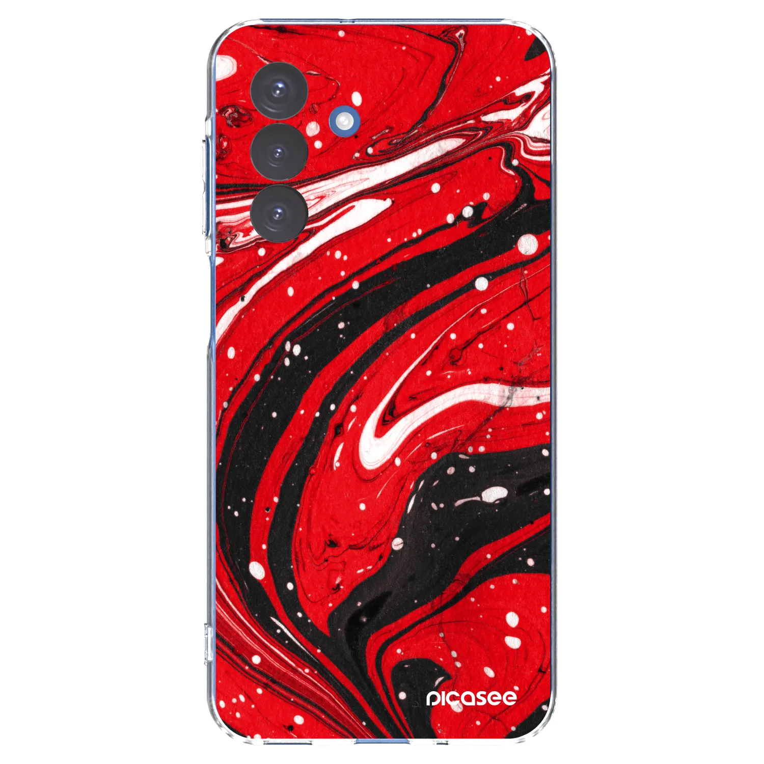Picasee átlátszó szilikon tok az alábbi mobiltelefonokra Samsung Galaxy A17 5G - Red black