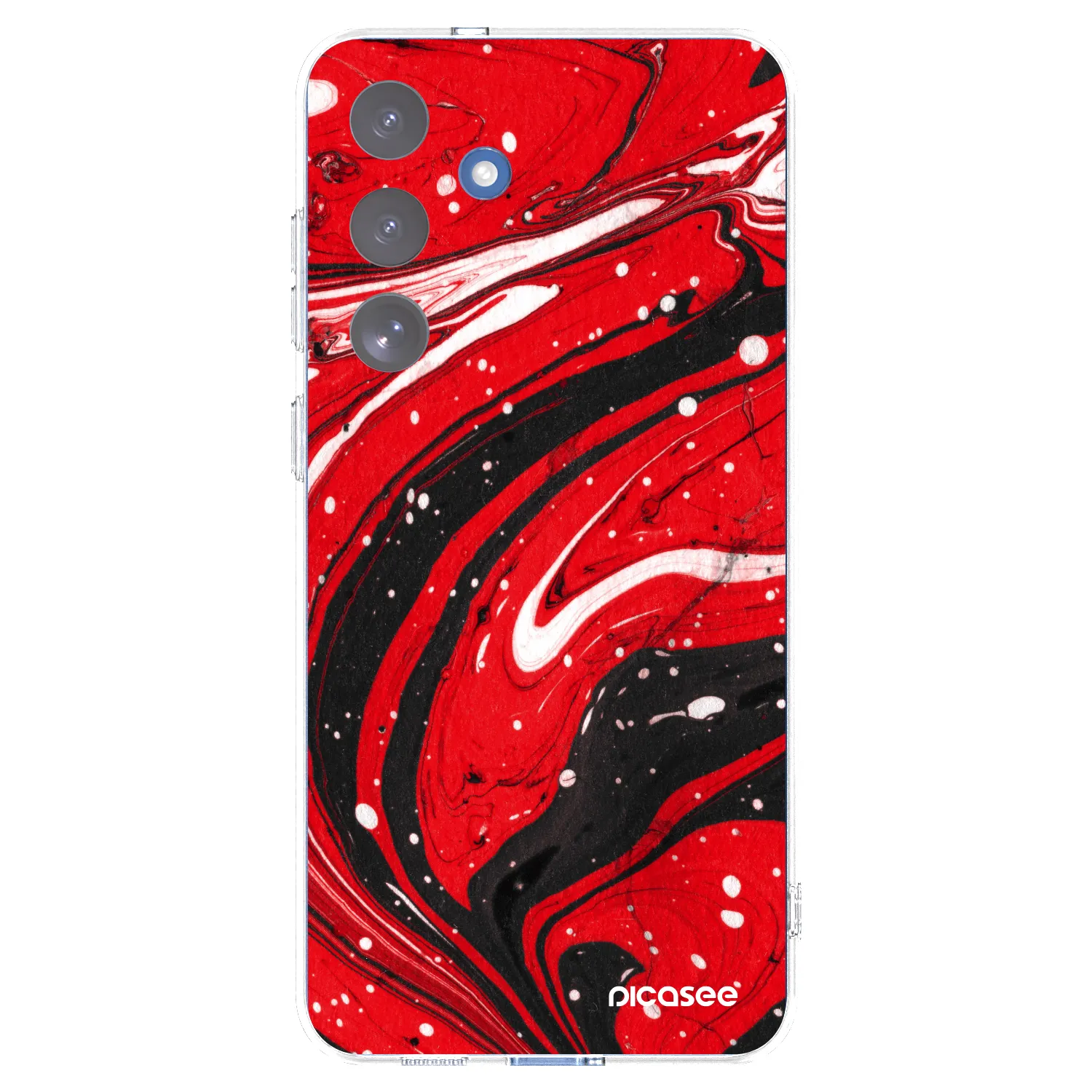 Picasee átlátszó szilikon tok az alábbi mobiltelefonokra Samsung Galaxy S25 FE 5G - Red black