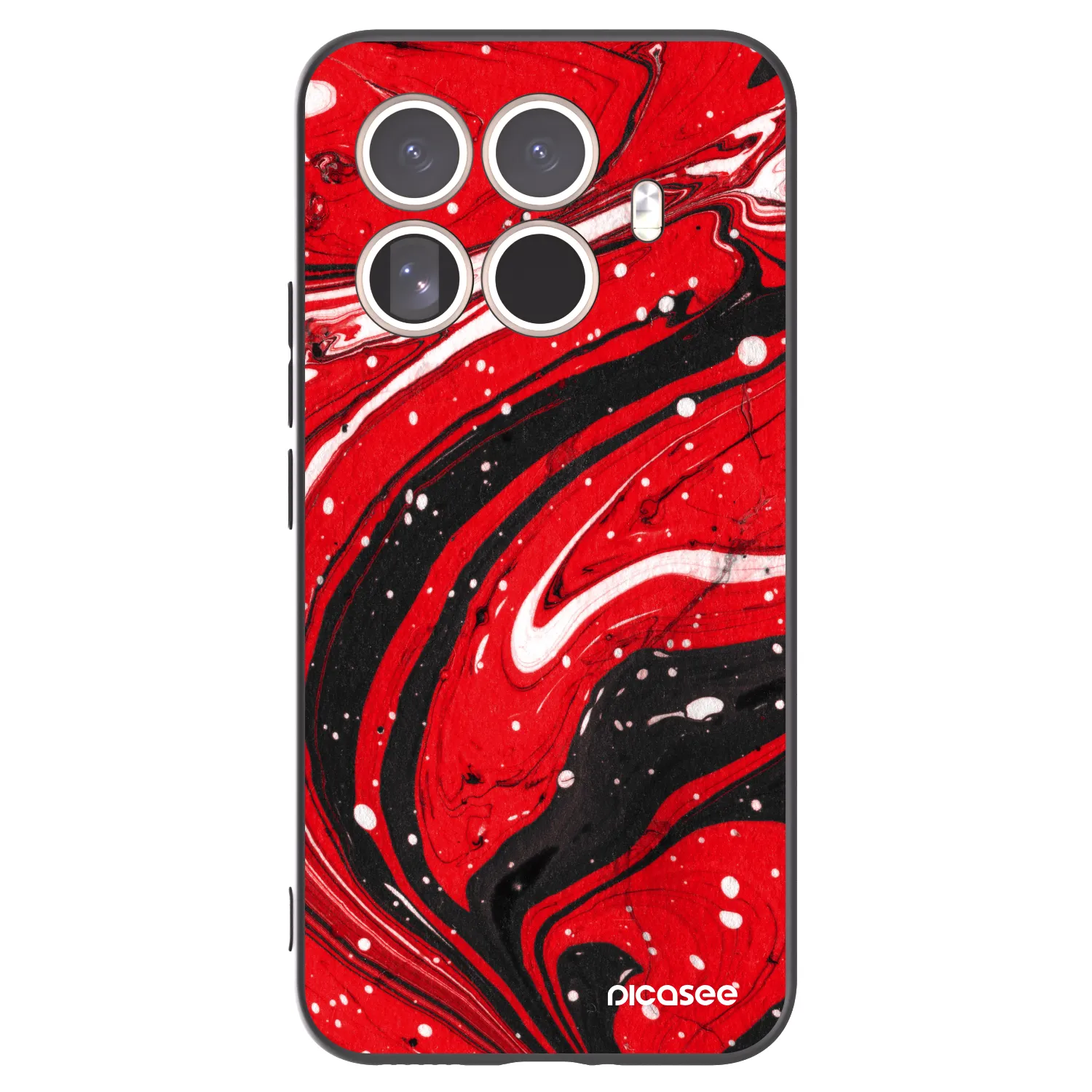 Picasee fekete szilikon tok az alábbi mobiltelefonokra Xiaomi 15T Pro - Red black