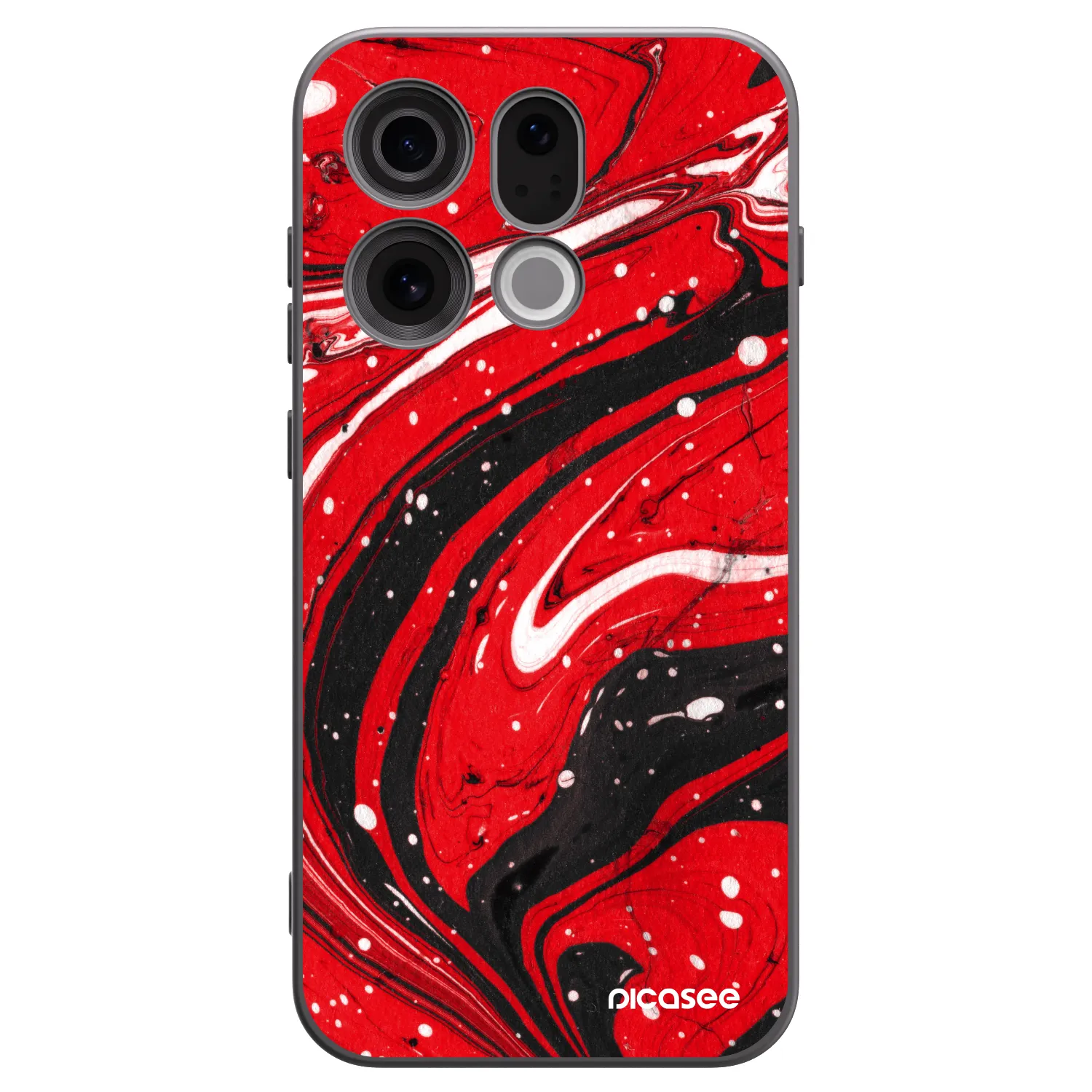 Picasee fekete szilikon tok az alábbi mobiltelefonokra OPPO Find X9 - Red black