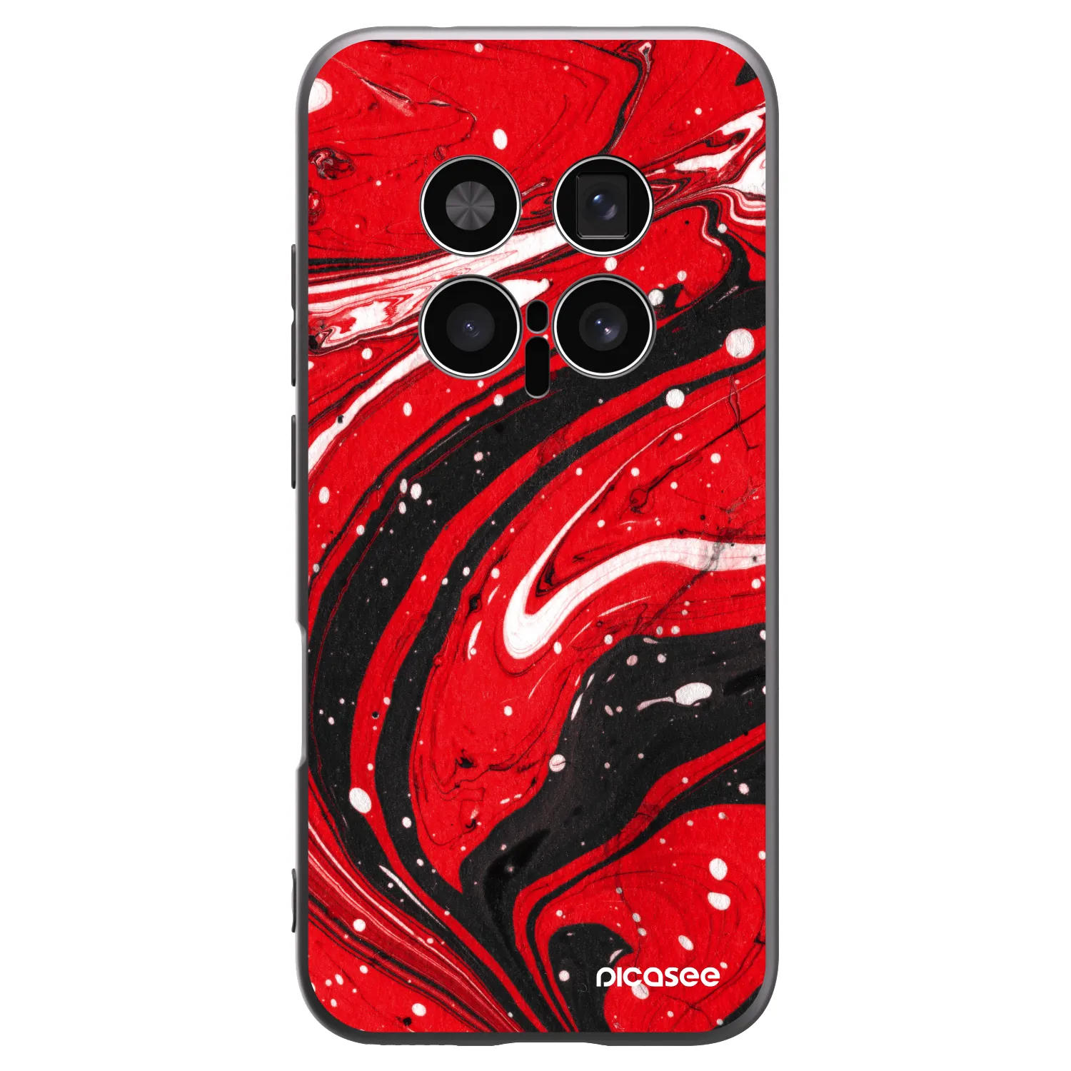 Picasee fekete szilikon tok az alábbi mobiltelefonokra Honor Magic8 Pro 5G - Red black