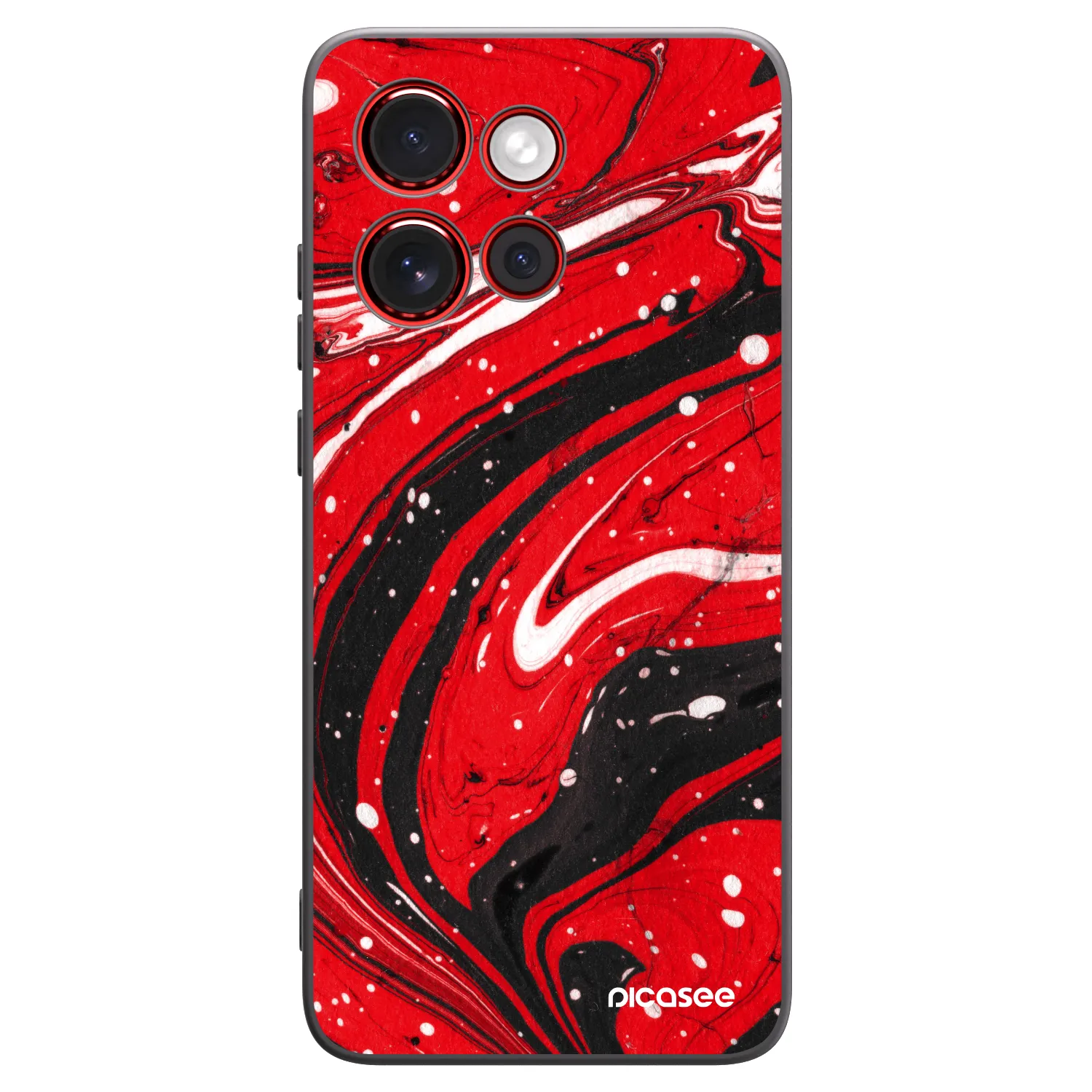 Picasee fekete szilikon tok az alábbi mobiltelefonokra Motorola Edge 60 Neo 5G - Red black
