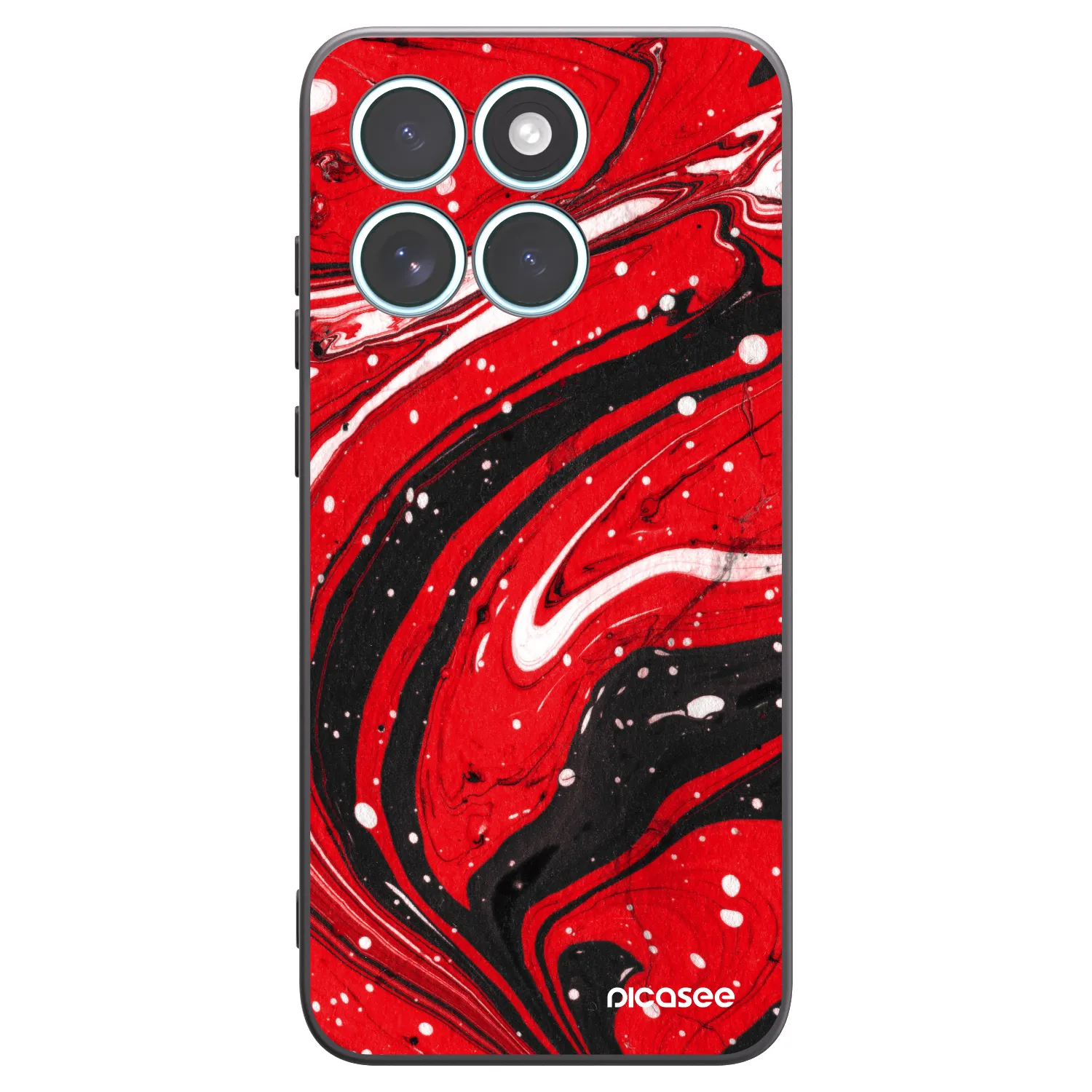 Picasee fekete szilikon tok az alábbi mobiltelefonokra Motorola Edge 70 Fusion - Red black