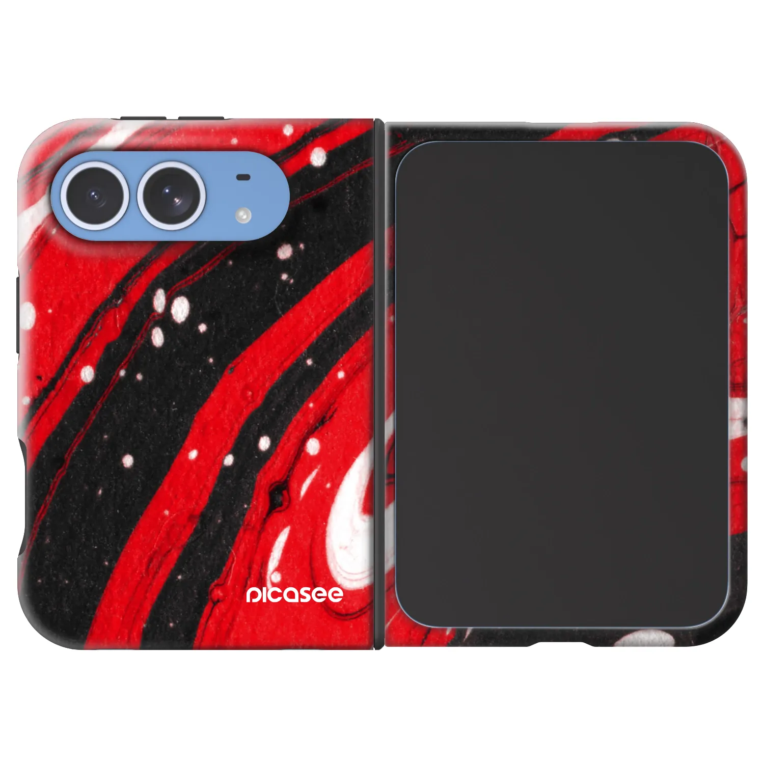 Picasee Fashion Case MagSafe Apple iPhone Duo - Red black