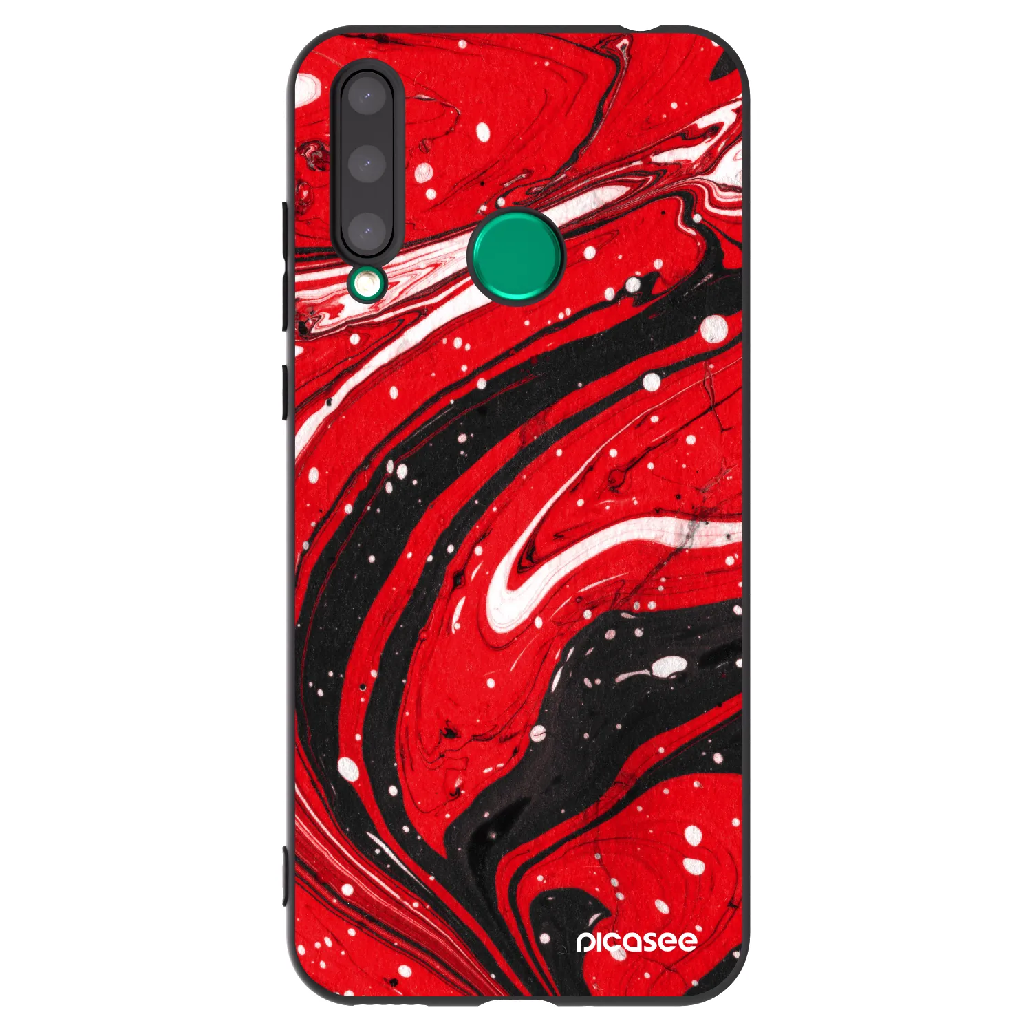 Picasee fekete szilikon tok az alábbi mobiltelefonokra Honor 20 Lite - Red black