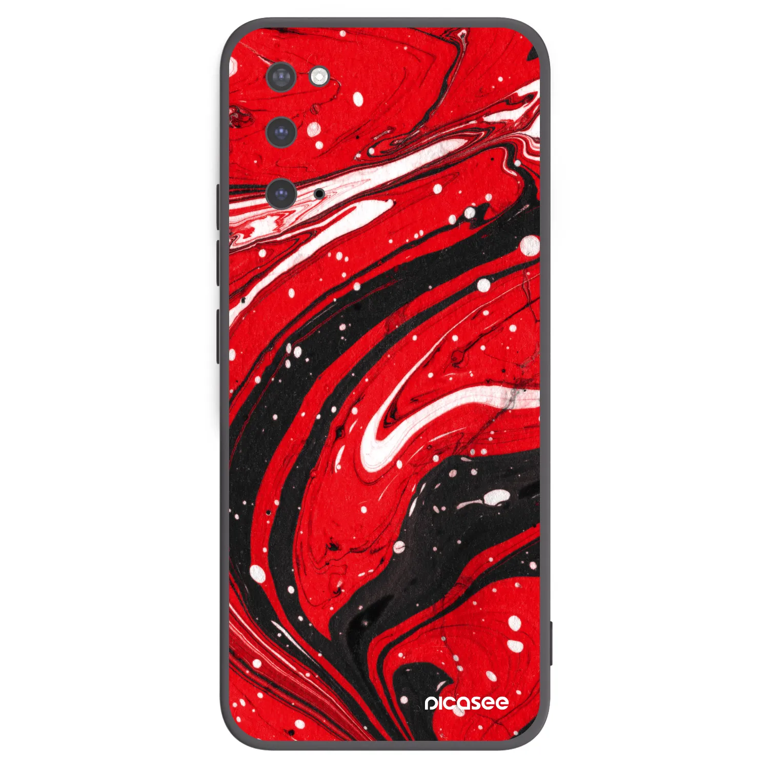 Picasee fekete szilikon tok az alábbi mobiltelefonokra Samsung Galaxy S20 G980F - Red black