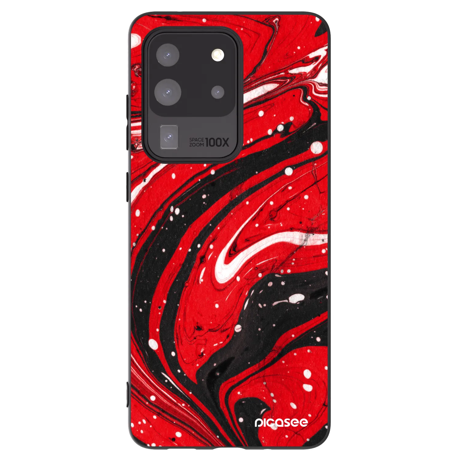 Picasee fekete szilikon tok az alábbi mobiltelefonokra Samsung Galaxy S20 Ultra 5G G988F - Red black