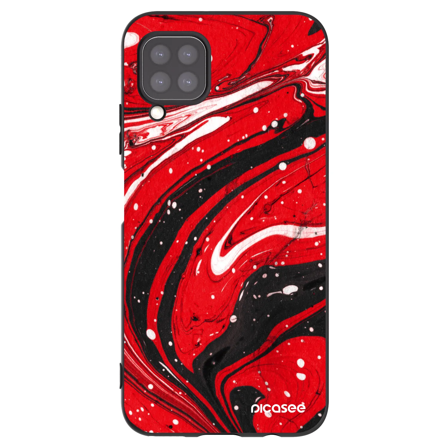 Picasee fekete szilikon tok az alábbi mobiltelefonokra Huawei P40 Lite - Red black