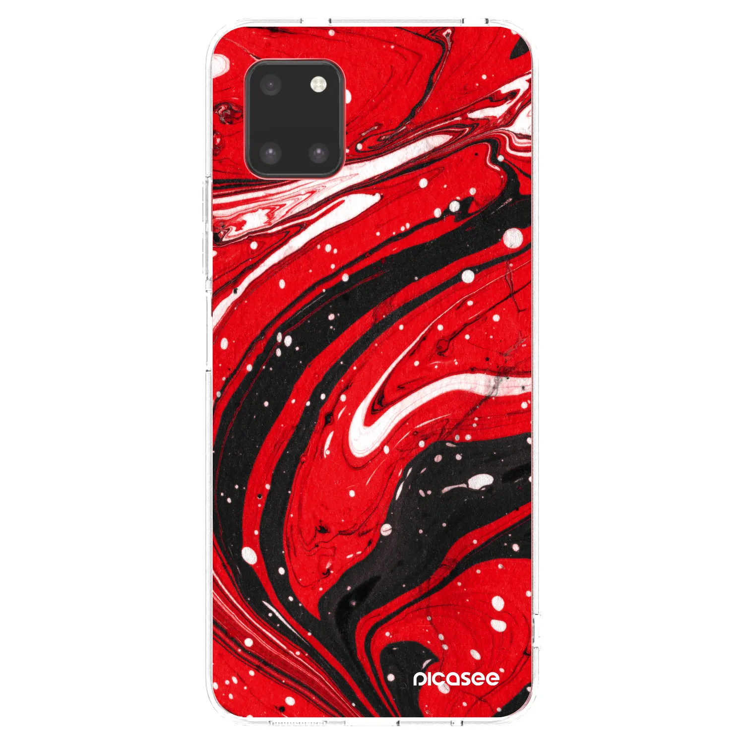 Picasee átlátszó szilikon tok az alábbi mobiltelefonokra Samsung Galaxy Note 10 Lite N770F - Red black