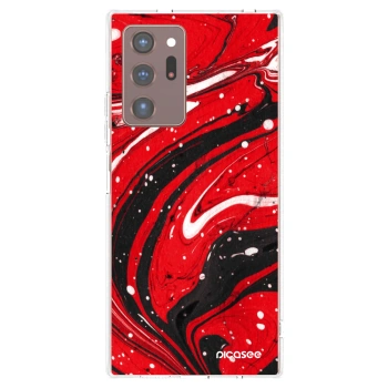 Picasee átlátszó szilikon tok az alábbi mobiltelefonokra Samsung Galaxy Note 20 Ultra - Red black