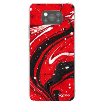 Picasee fekete szilikon tok az alábbi mobiltelefonokra Xiaomi Poco X3 - Red black