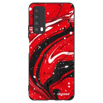 Picasee fekete szilikon tok az alábbi mobiltelefonokra Huawei P Smart 2021 - Red black