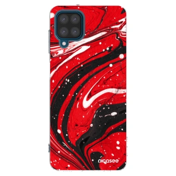 Picasee átlátszó szilikon tok az alábbi mobiltelefonokra Samsung Galaxy A12 A125F - Red black