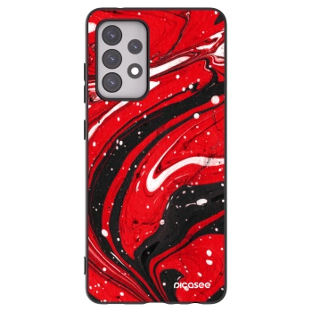Picasee fekete szilikon tok az alábbi mobiltelefonokra Samsung Galaxy A52 5G A525F - Red black