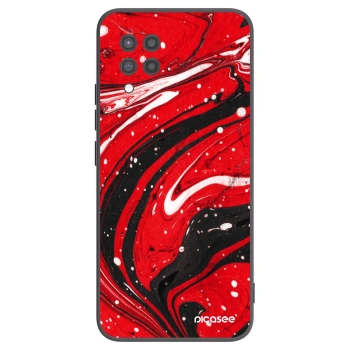 Picasee fekete szilikon tok az alábbi mobiltelefonokra Samsung Galaxy A42 A426B - Red black