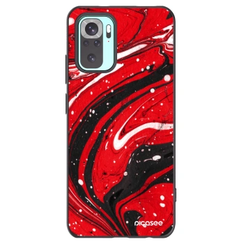 Picasee fekete szilikon tok az alábbi mobiltelefonokra Xiaomi Redmi Note 10 Pro - Red black