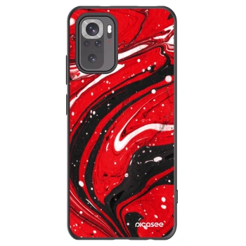 Picasee fekete szilikon tok az alábbi mobiltelefonokra Xiaomi Redmi Note 10S - Red black