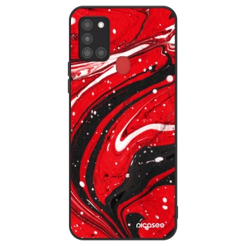 Szilikon tok erre a típusra Samsung Galaxy A21s - Red black