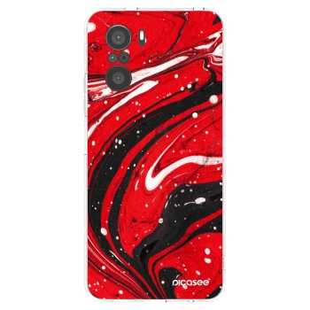 Picasee átlátszó szilikon tok az alábbi mobiltelefonokra Xiaomi Poco F3 - Red black
