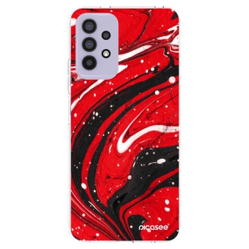 Picasee átlátszó szilikon tok az alábbi mobiltelefonokra Samsung Galaxy A32 4G SM-A325F - Red black