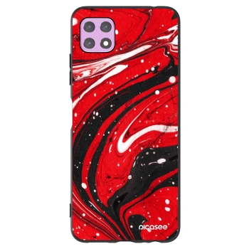 Picasee fekete szilikon tok az alábbi mobiltelefonokra Samsung Galaxy A22 A226B 5G - Red black
