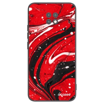 Picasee fekete szilikon tok az alábbi mobiltelefonokra Xiaomi Redmi Note 9T - Red black
