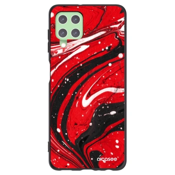 Picasee fekete szilikon tok az alábbi mobiltelefonokra Samsung Galaxy A22 A225F 4G - Red black