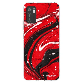 Picasee átlátszó szilikon tok az alábbi mobiltelefonokra Xiaomi Poco M3 Pro 5G - Red black