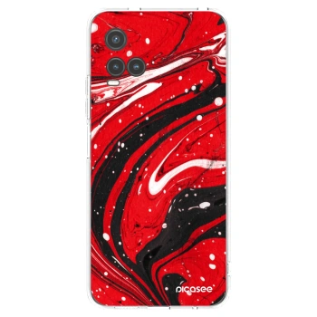 Picasee átlátszó szilikon tok az alábbi mobiltelefonokra Vivo Y33s - Red black