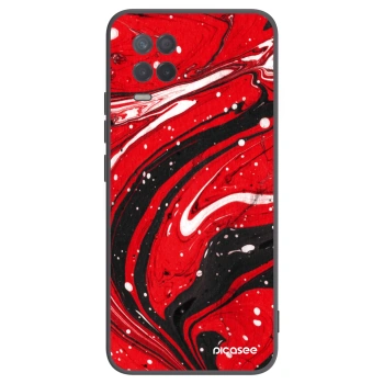 Picasee fekete szilikon tok az alábbi mobiltelefonokra Realme 8 5G - Red black