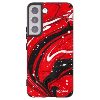 Picasee fekete szilikon tok az alábbi mobiltelefonokra Samsung Galaxy S22 5G - Red black