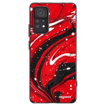 Picasee fekete szilikon tok az alábbi mobiltelefonokra Xiaomi Redmi Note 11 Pro 5G - Red black