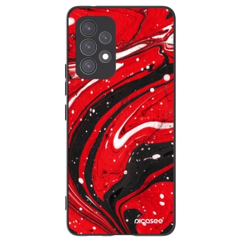 Picasee fekete szilikon tok az alábbi mobiltelefonokra Samsung Galaxy A53 5G A536 - Red black