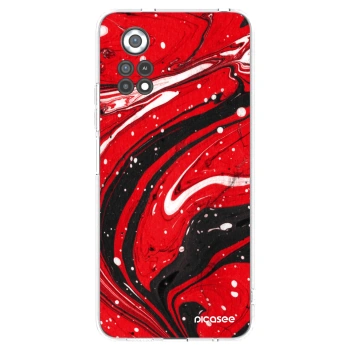 Picasee átlátszó szilikon tok az alábbi mobiltelefonokra Xiaomi Poco X4 Pro 5G - Red black