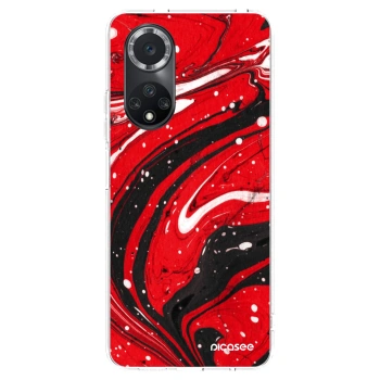 Picasee átlátszó szilikon tok az alábbi mobiltelefonokra Huawei Nova 9 SE - Red black