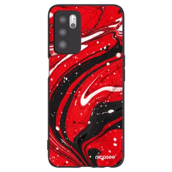 Picasee fekete szilikon tok az alábbi mobiltelefonokra OPPO A16s - Red black