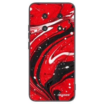 Picasee fekete szilikon tok az alábbi mobiltelefonokra Honor Magic4 Lite 5G - Red black