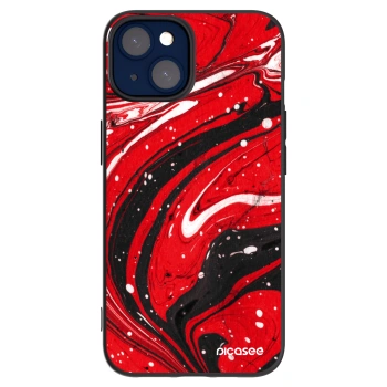Picasee fekete szilikon tok az alábbi mobiltelefonokra Apple iPhone 14 - Red black