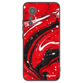 Picasee fekete szilikon tok az alábbi mobiltelefonokra Xiaomi 12 Lite - Red black