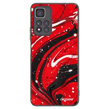Picasee fekete szilikon tok az alábbi mobiltelefonokra Xiaomi Redmi Note 11 Pro+ 5G - Red black