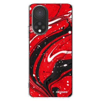 Picasee átlátszó szilikon tok az alábbi mobiltelefonokra Honor X7 - Red black
