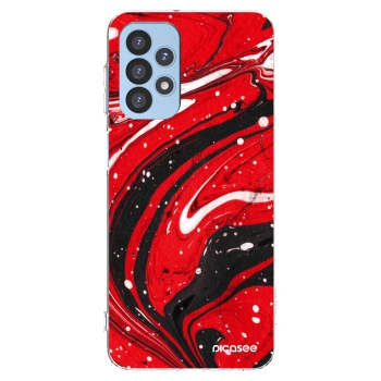 Picasee átlátszó szilikon tok az alábbi mobiltelefonokra Samsung Galaxy A23 A235F 4G - Red black