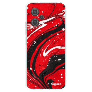 Picasee átlátszó szilikon tok az alábbi mobiltelefonokra Xiaomi Poco X5 - Red black