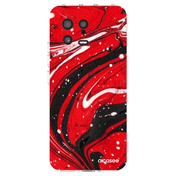 Picasee átlátszó szilikon tok az alábbi mobiltelefonokra Xiaomi 13 - Red black